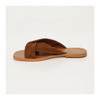 White Sun - Mules Bansari - Camel Goat Suede - Brown