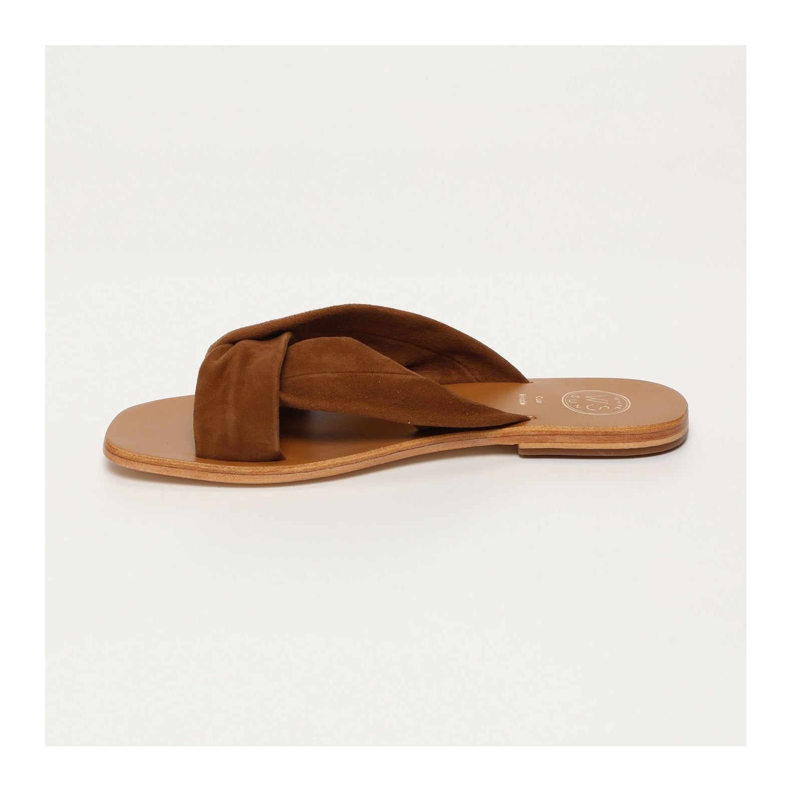 White Sun - Mules Bansari - Camel Goat Suede - Brown