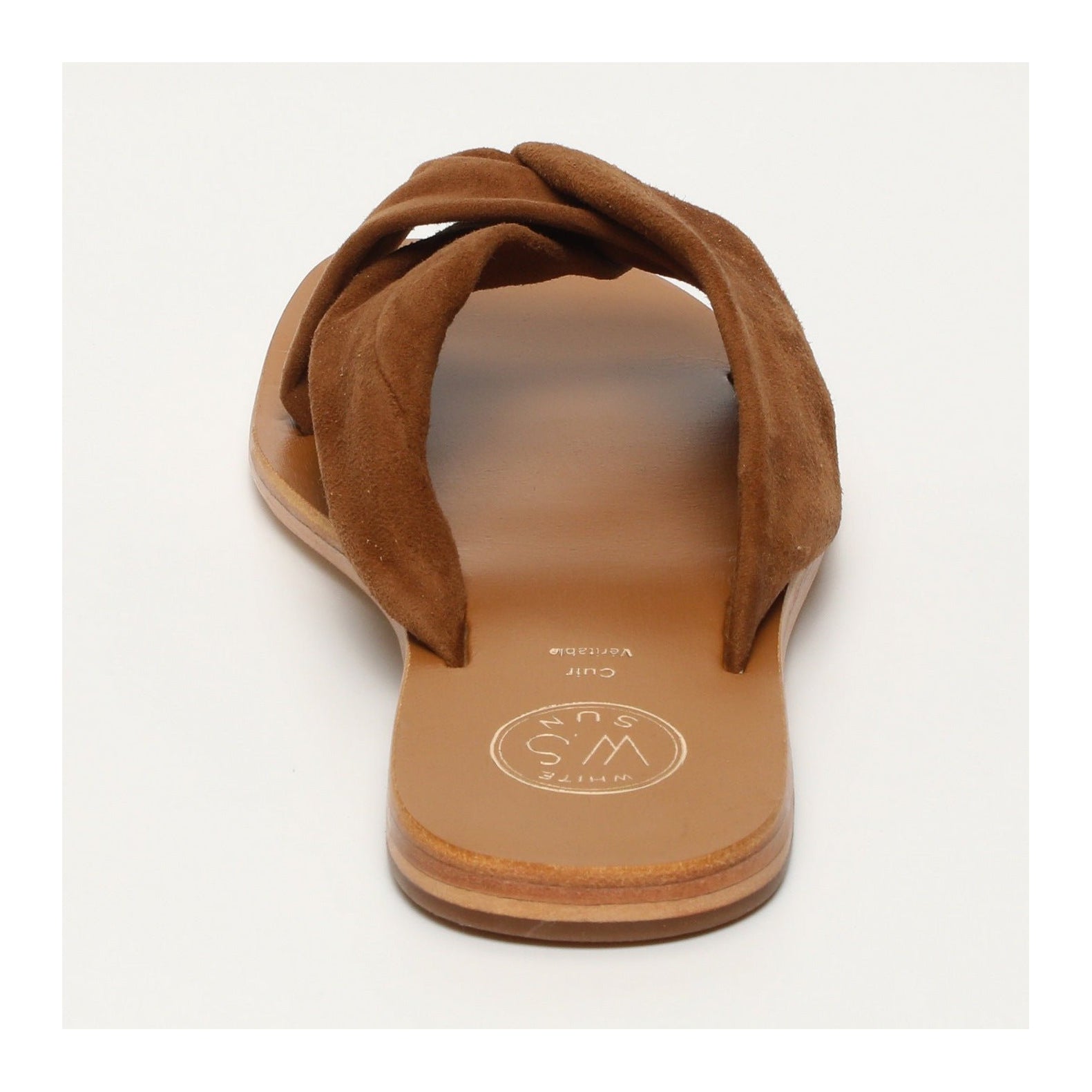 White Sun - Mules Bansari - Camel Goat Suede - Brown