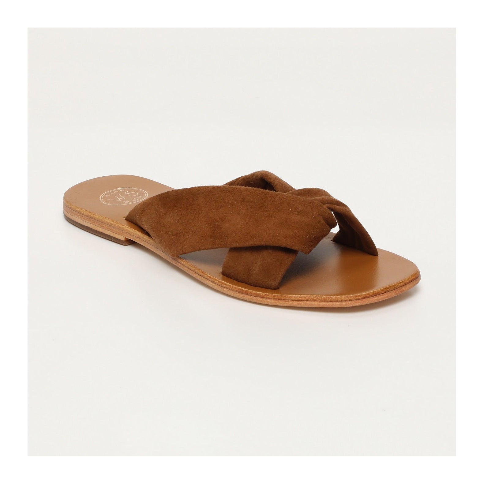 White Sun - Mules Bansari - Camel Goat Suede - Brown