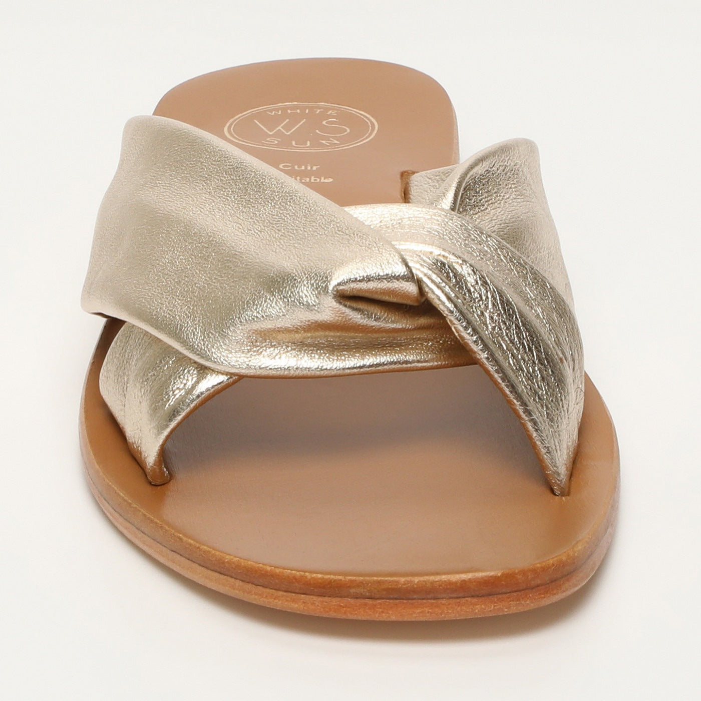 White Sun - Bansari Mules - Platinium Metallic Nappa - Gold