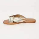White Sun - Mules Bansari - Napa metalizada platino - Oro