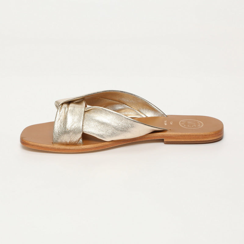 White Sun - Mules Bansari - Napa metalizada platino - Oro