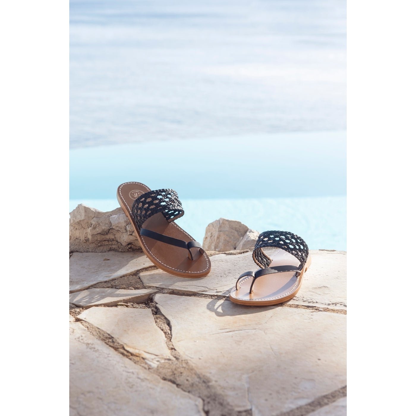White Sun - Mules Bita de tendencia - Negro - Mujer