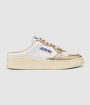 Autry - Baskets Medalist Mule Cuir Blanc, Platine - Femme