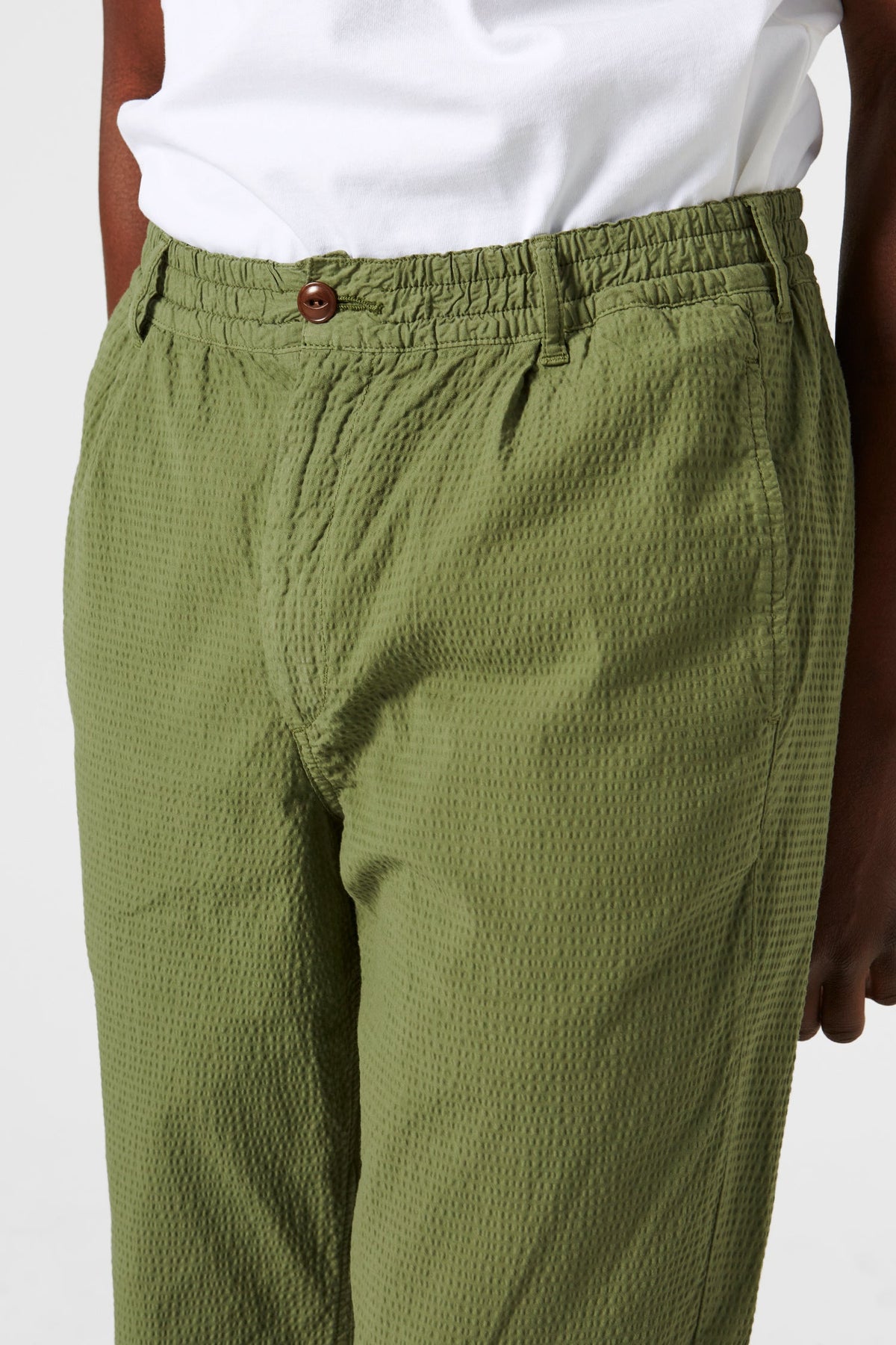 Pantalon Seersucker Plain Khaki
