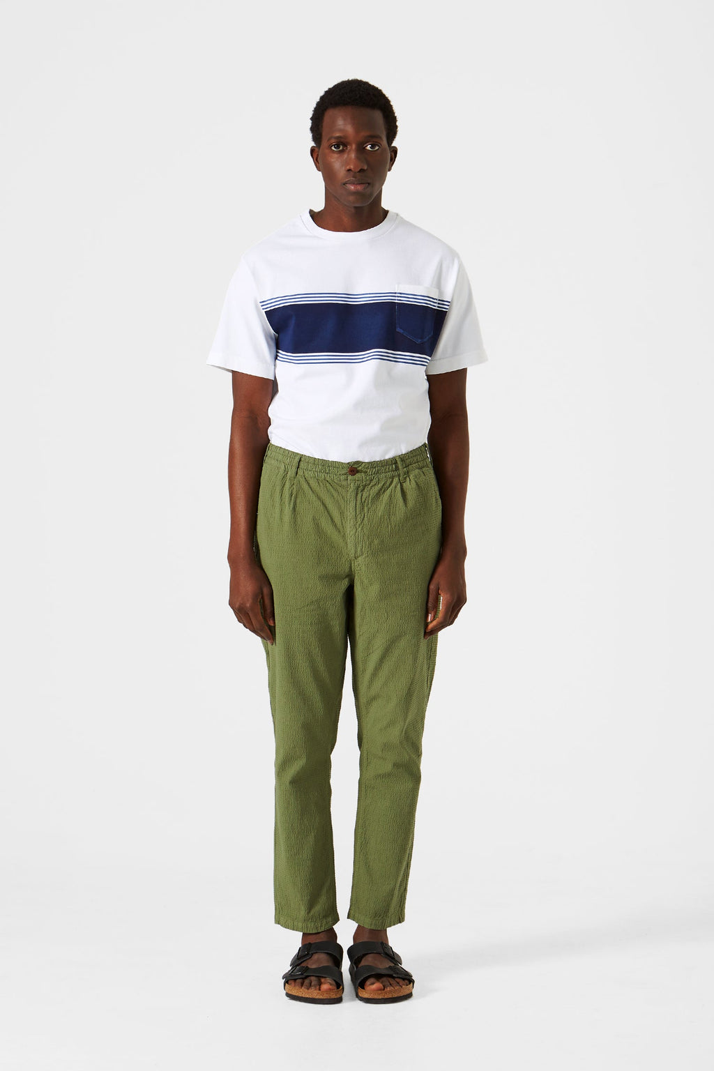 Pantalon Seersucker Plain Khaki