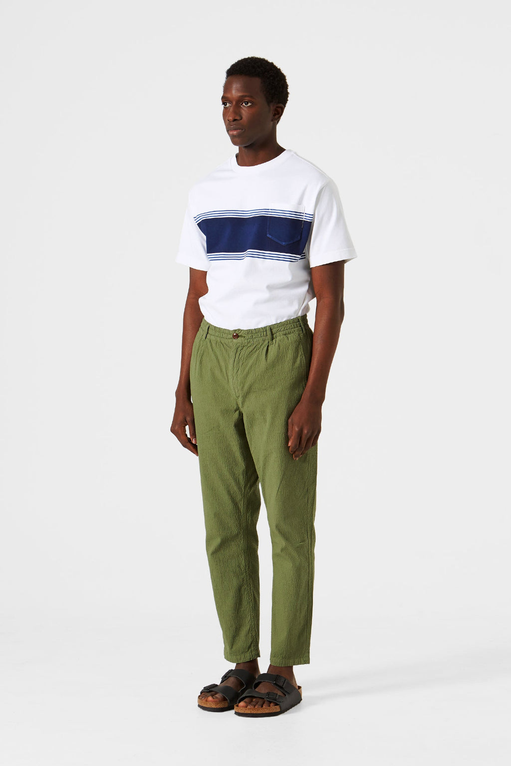 Pantalon Seersucker Plain Khaki