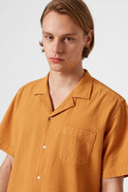 Seersucker Shorts Plain Mustard