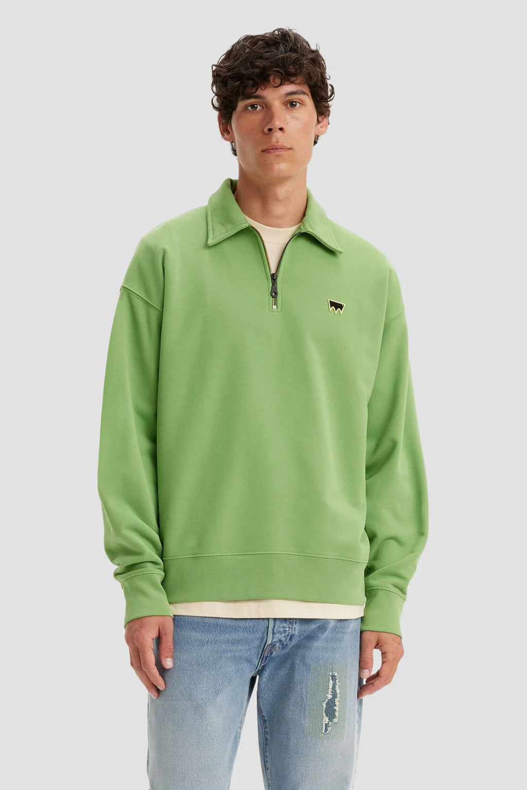 Levi'S Mikina Skate New Quarter Zip Greens