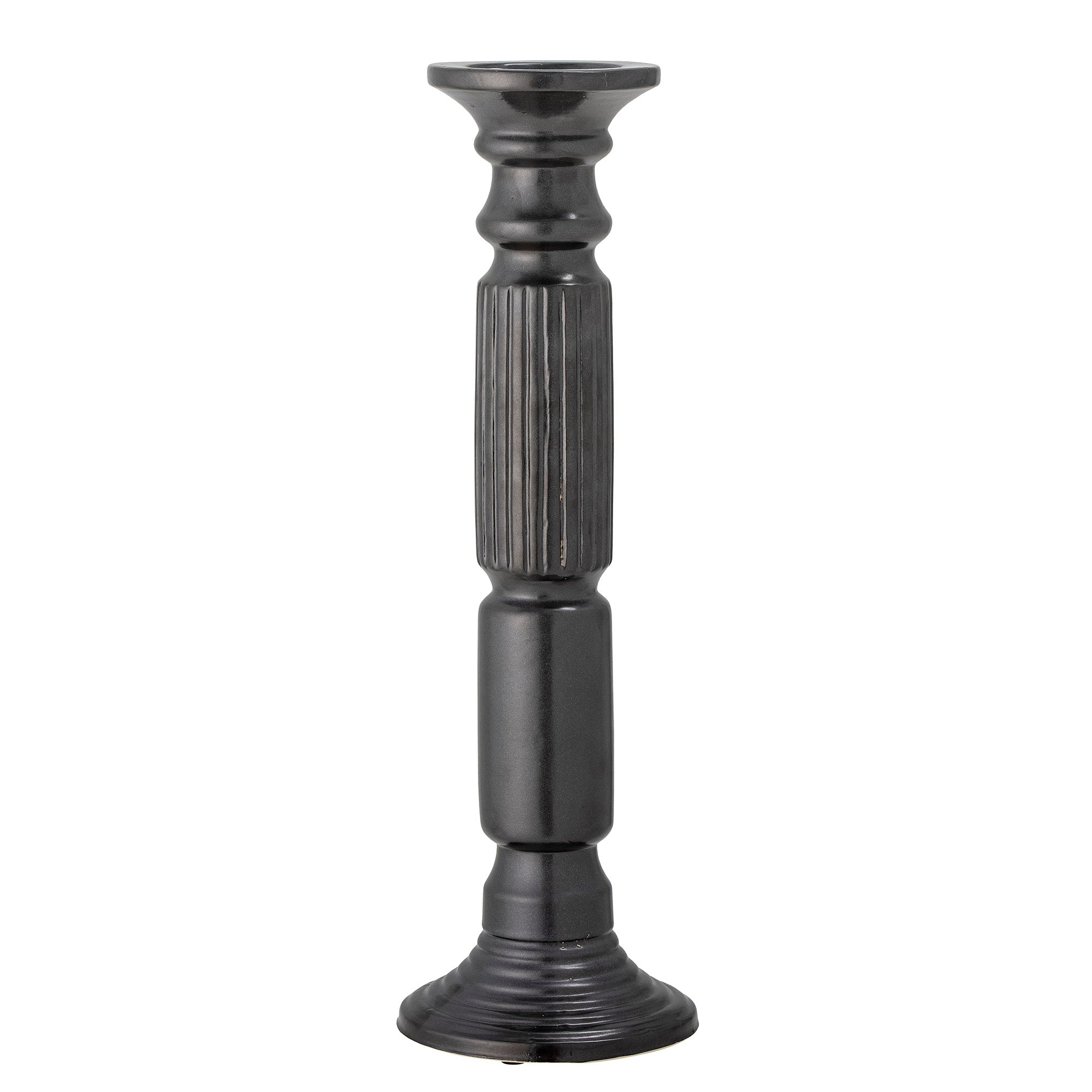 Millas - Candle Holder - Black - Ceramic