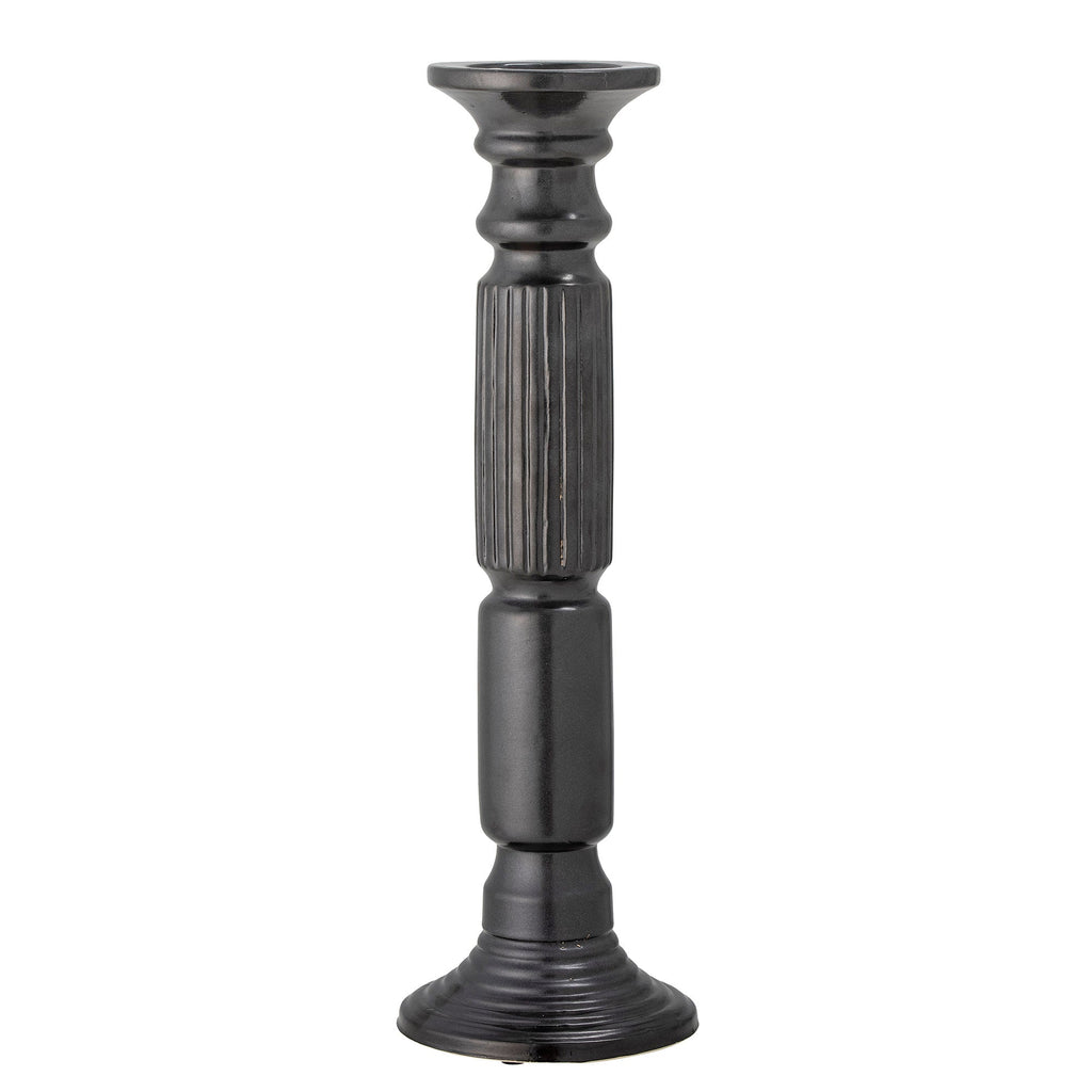 Millas - Set of 2 Candle Holders - Black - Ceramic