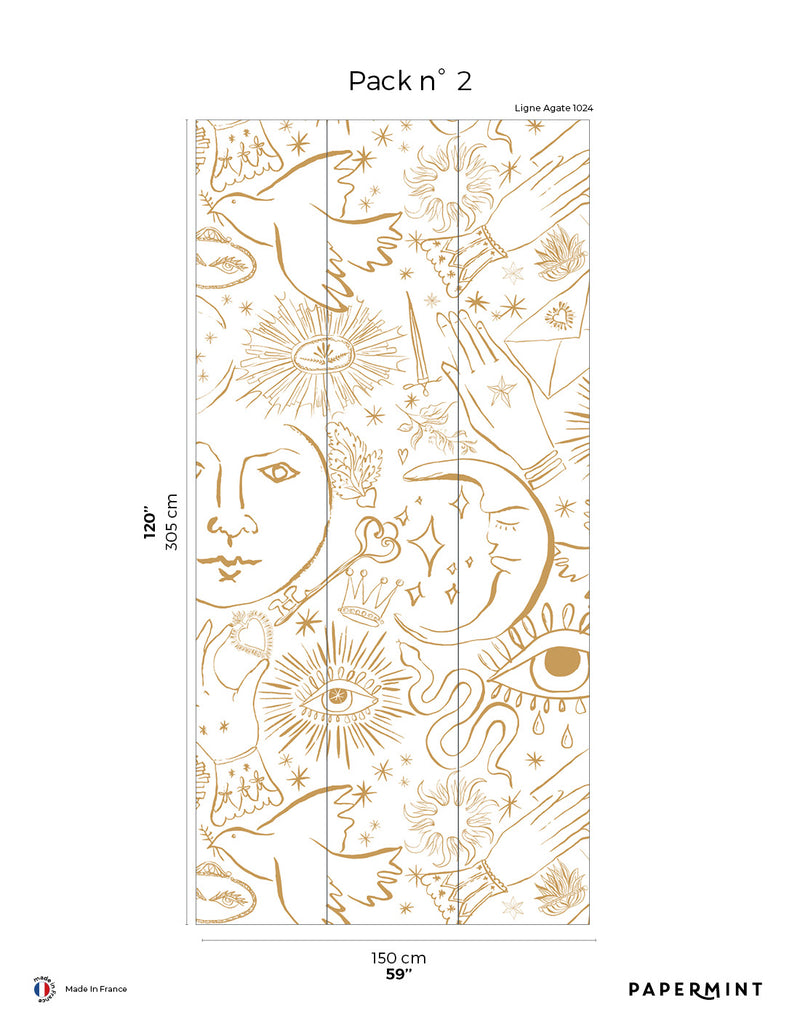 Fresque Mystic - Ligne - Agate