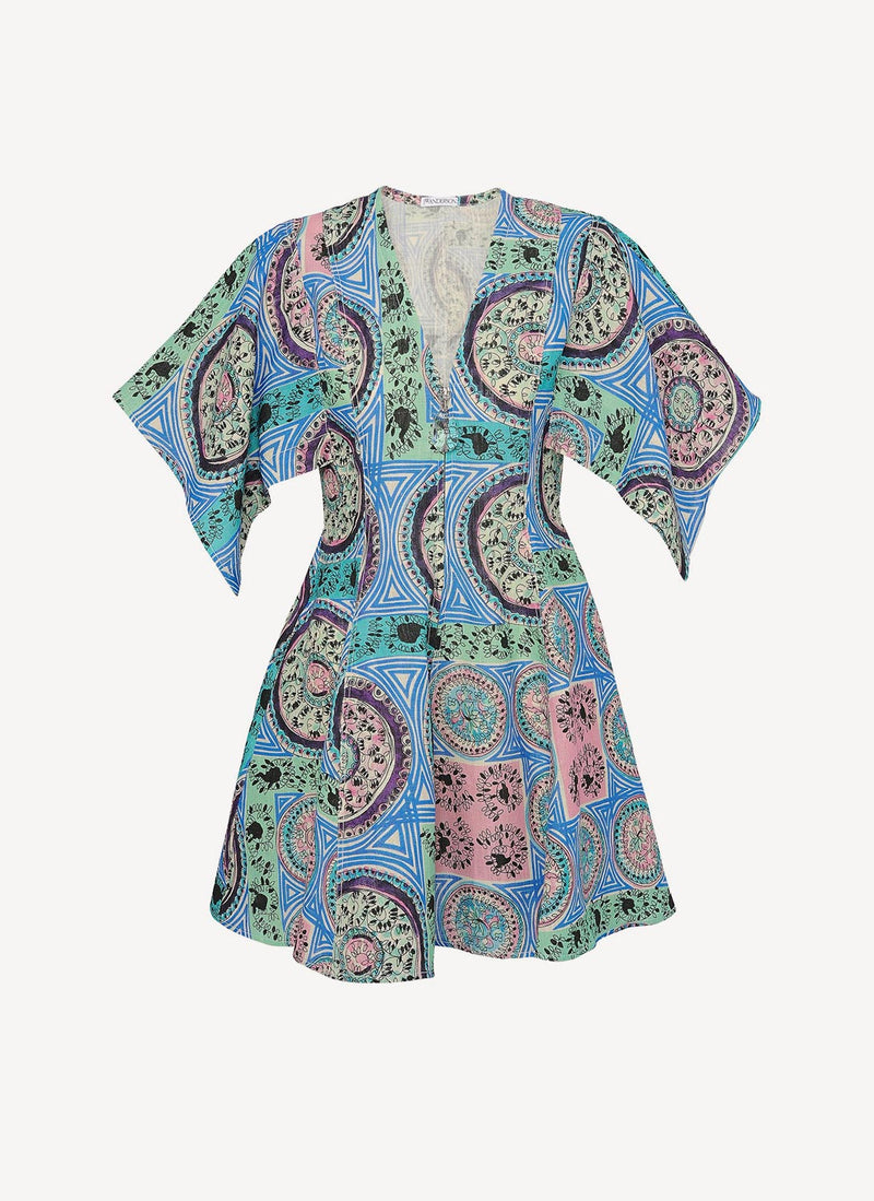 J W Anderson - Robe Mystic Paisley - Navy - Femme