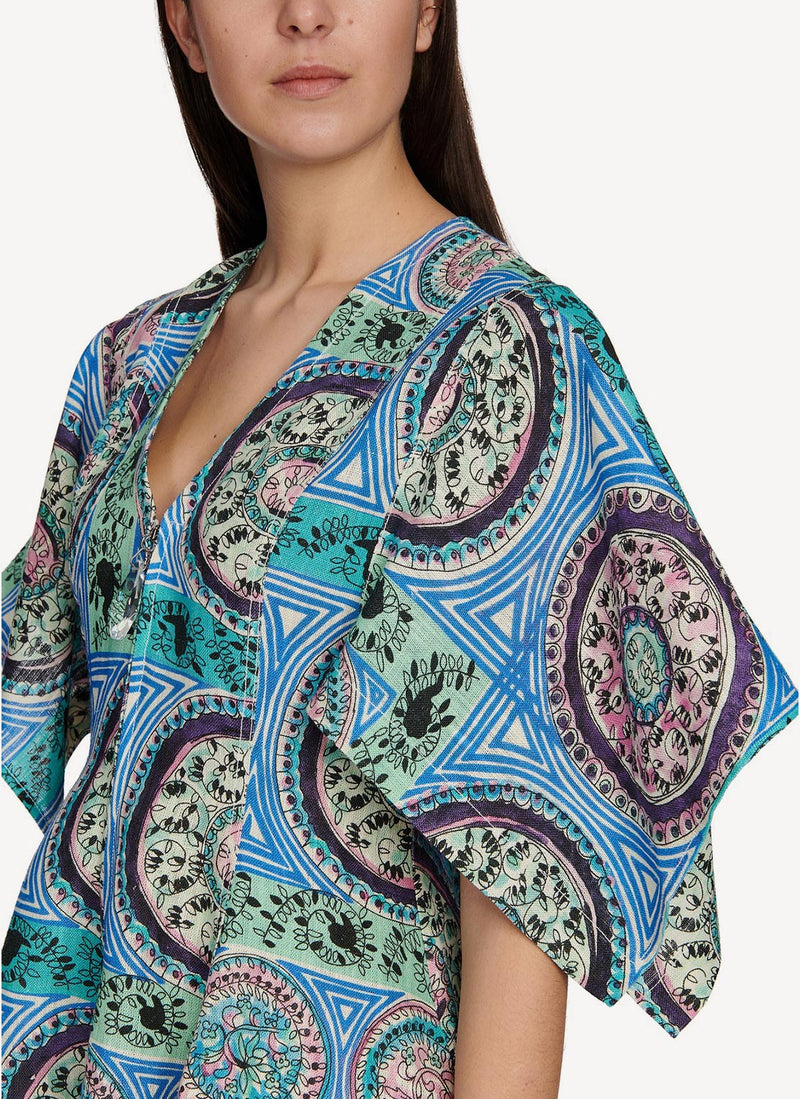 J W Anderson - Robe Mystic Paisley - Navy - Femme