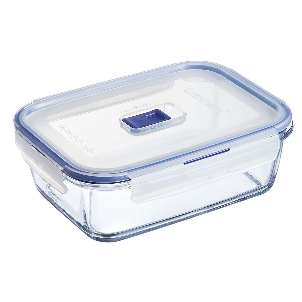 2 Rectangular Storage Containers - 122cl - Pure Box Active