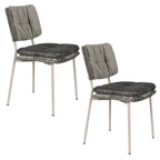 Franck - Dining Room Chair - Polyester - Gray
