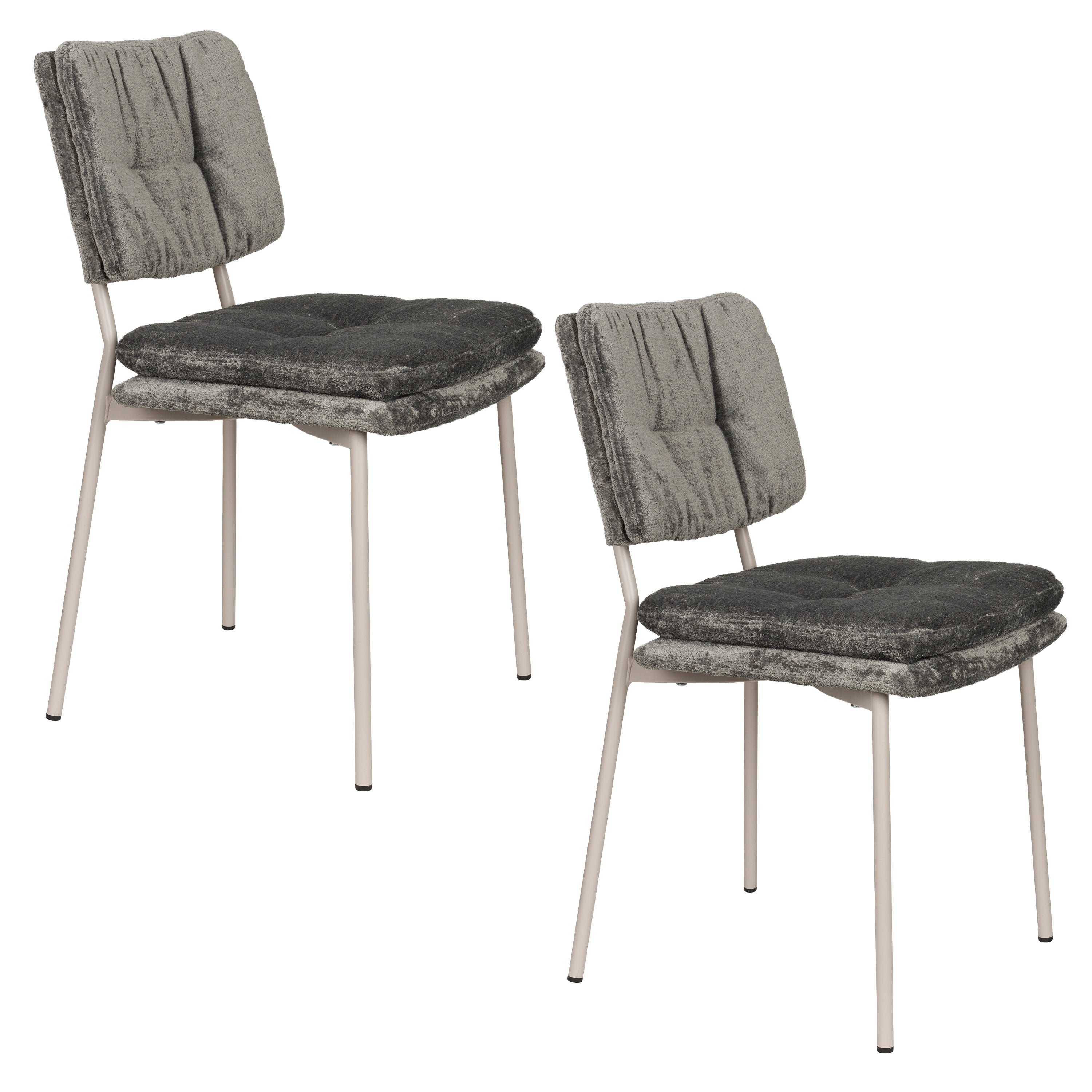Franck - Dining Room Chair - Polyester - Gray