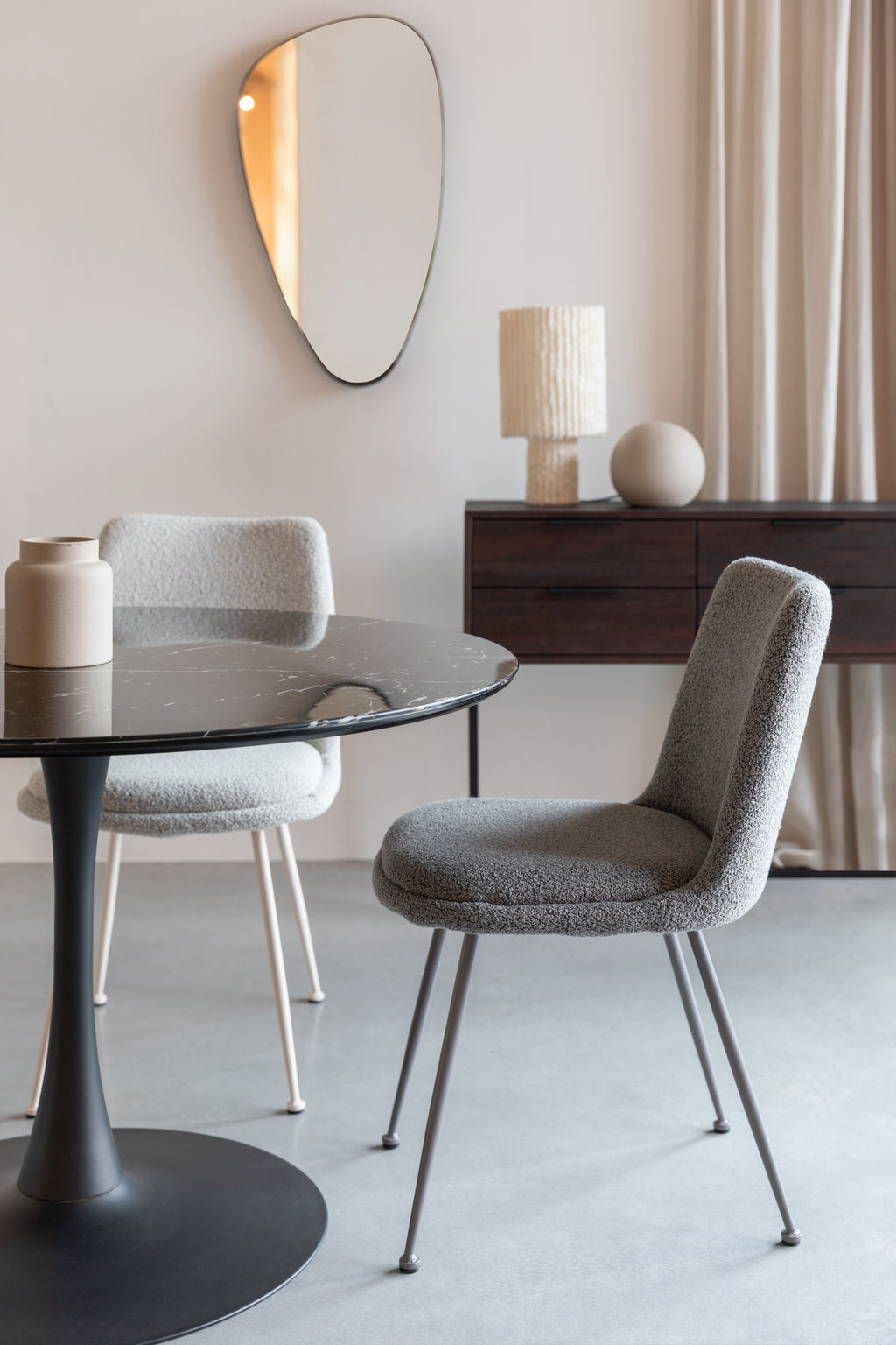 Fijs - Dining Chair - Iron - Taupe/Grey