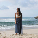 Fouta Nid d'Abeille Bleu marine - 100 x 200 cm | Beach Towel