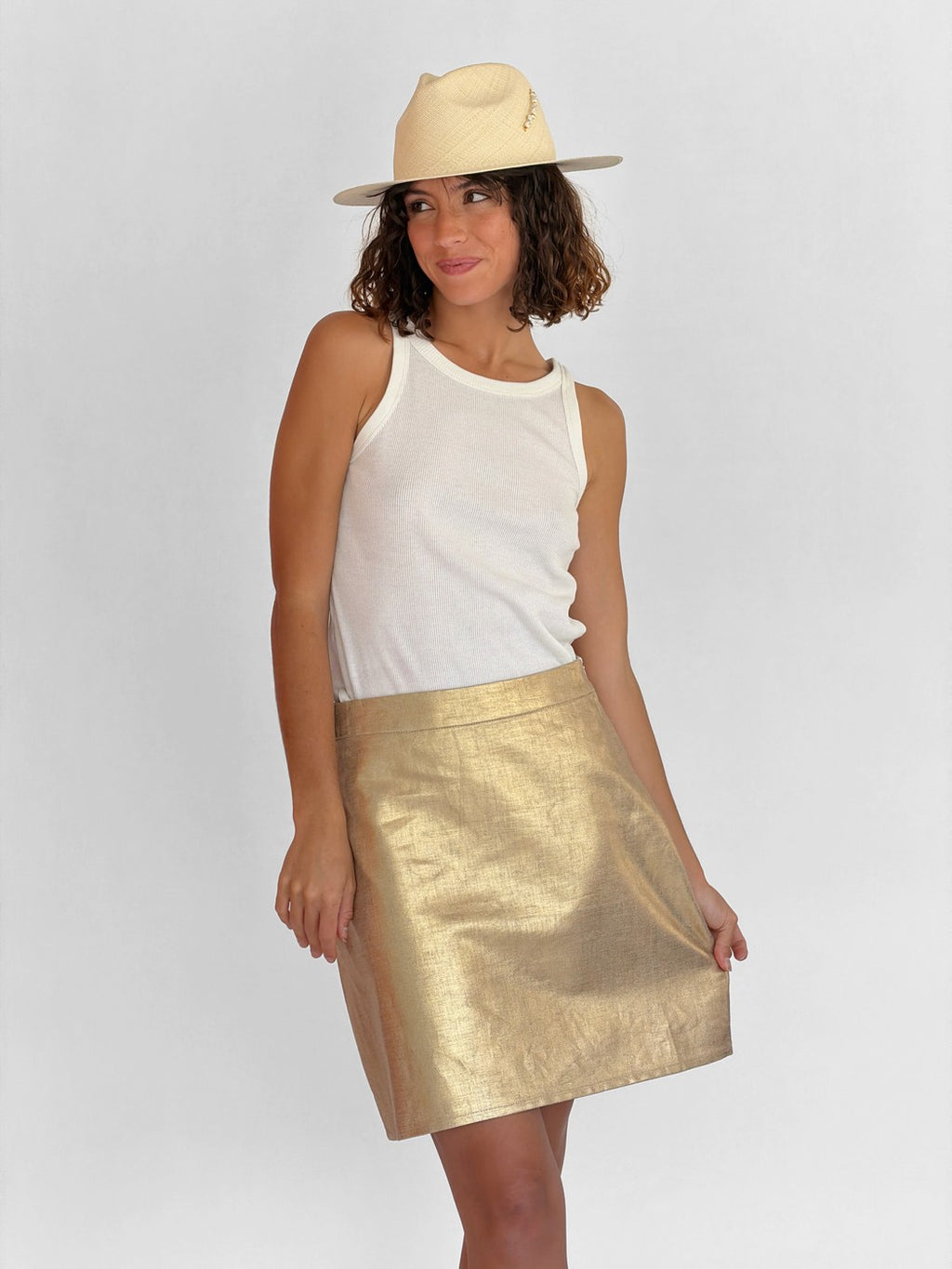Lin Nais Skirt - Gold