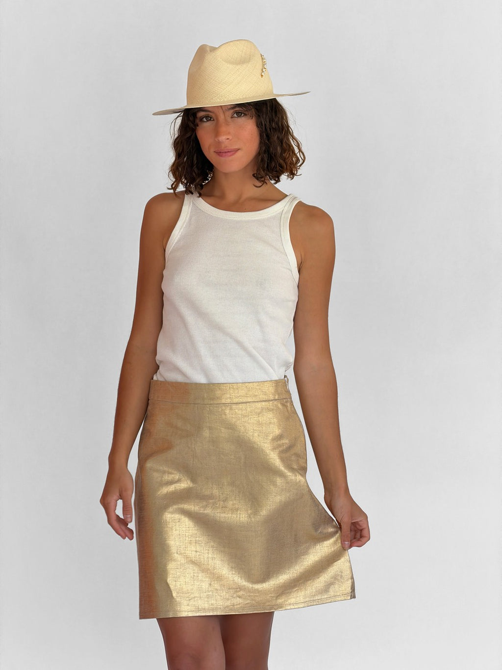 Lin Nais Skirt - Gold