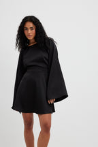 Open Back Black Dress