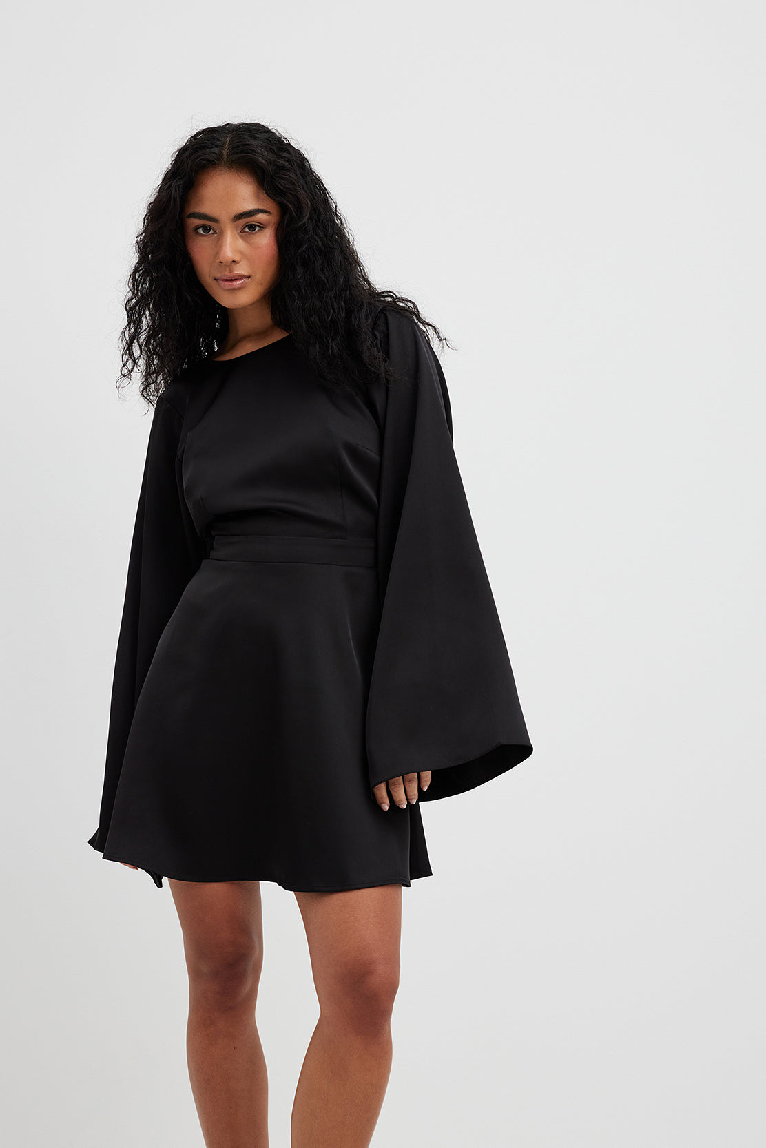 Open Back Black Dress