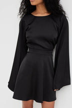 Open Back Black Dress