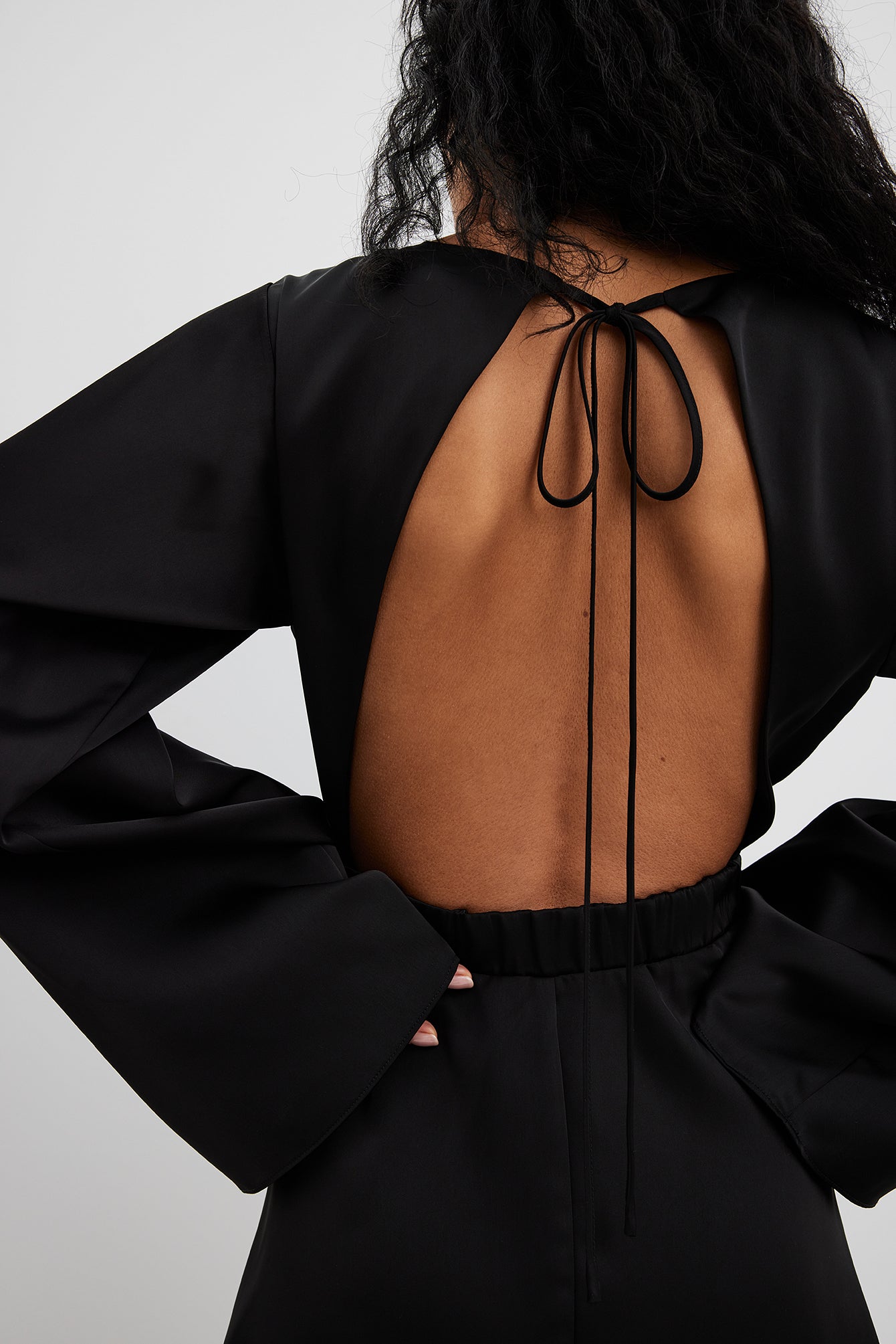 Open Back Black Dress