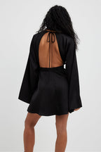 Open Back Black Dress