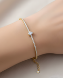 Bracelet Tennis Éclat - Doré