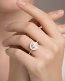 Bague Infini Rond Baguettes - Rose