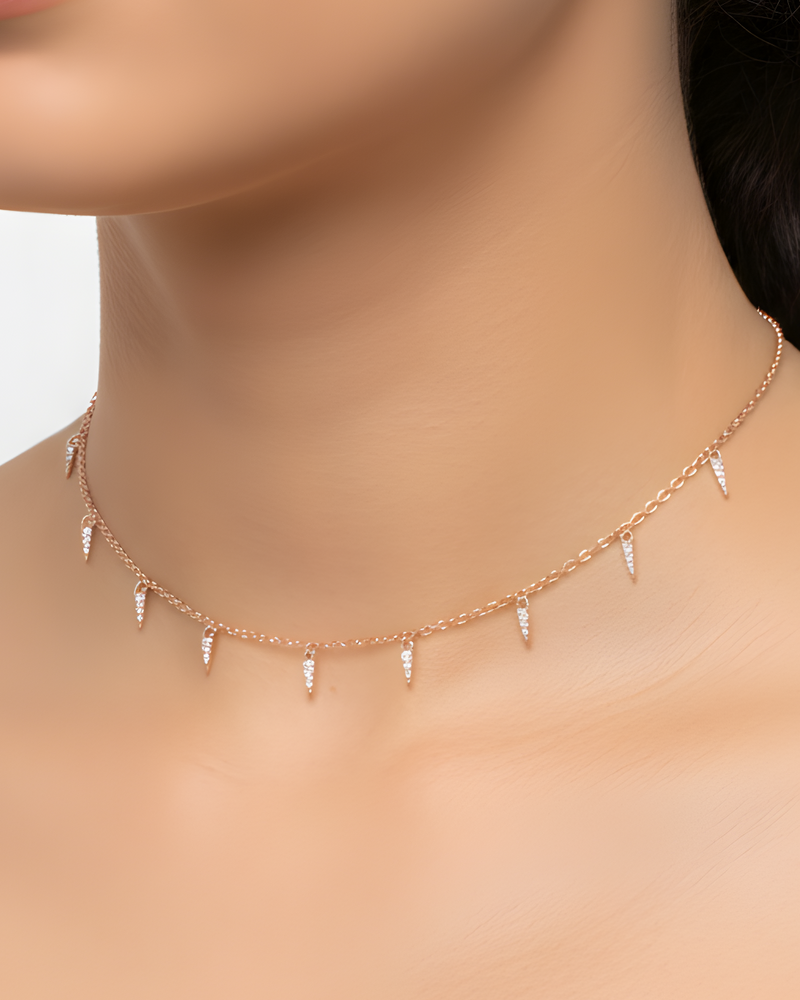 Choker Cascade - Rose