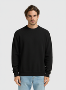 Structured Round Neck Sweater - Midnight Black