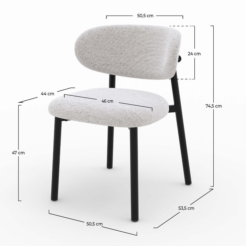 Set of 2 Nao Chairs - Light Grey