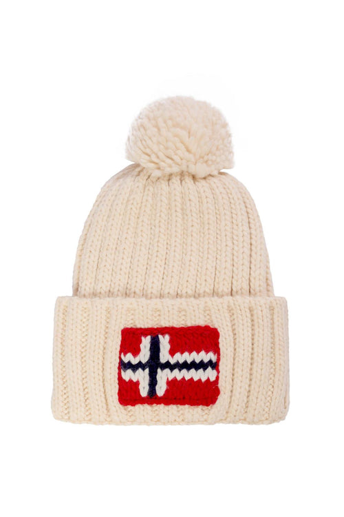 Napapijri - Bonnet Semiury En Laine Mélangée - Blanc - Homme