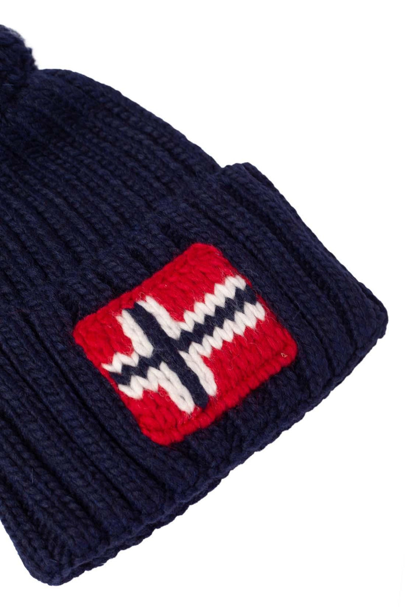 Napapijri - Bonnet Semiury En Laine Mélangée - Bleu - Homme