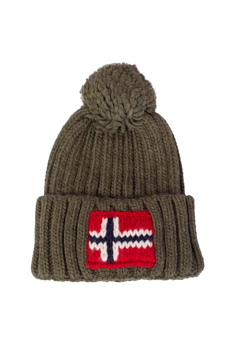 Napapijri - Bonnet Semiury En Laine Mélangée - Vert - Homme