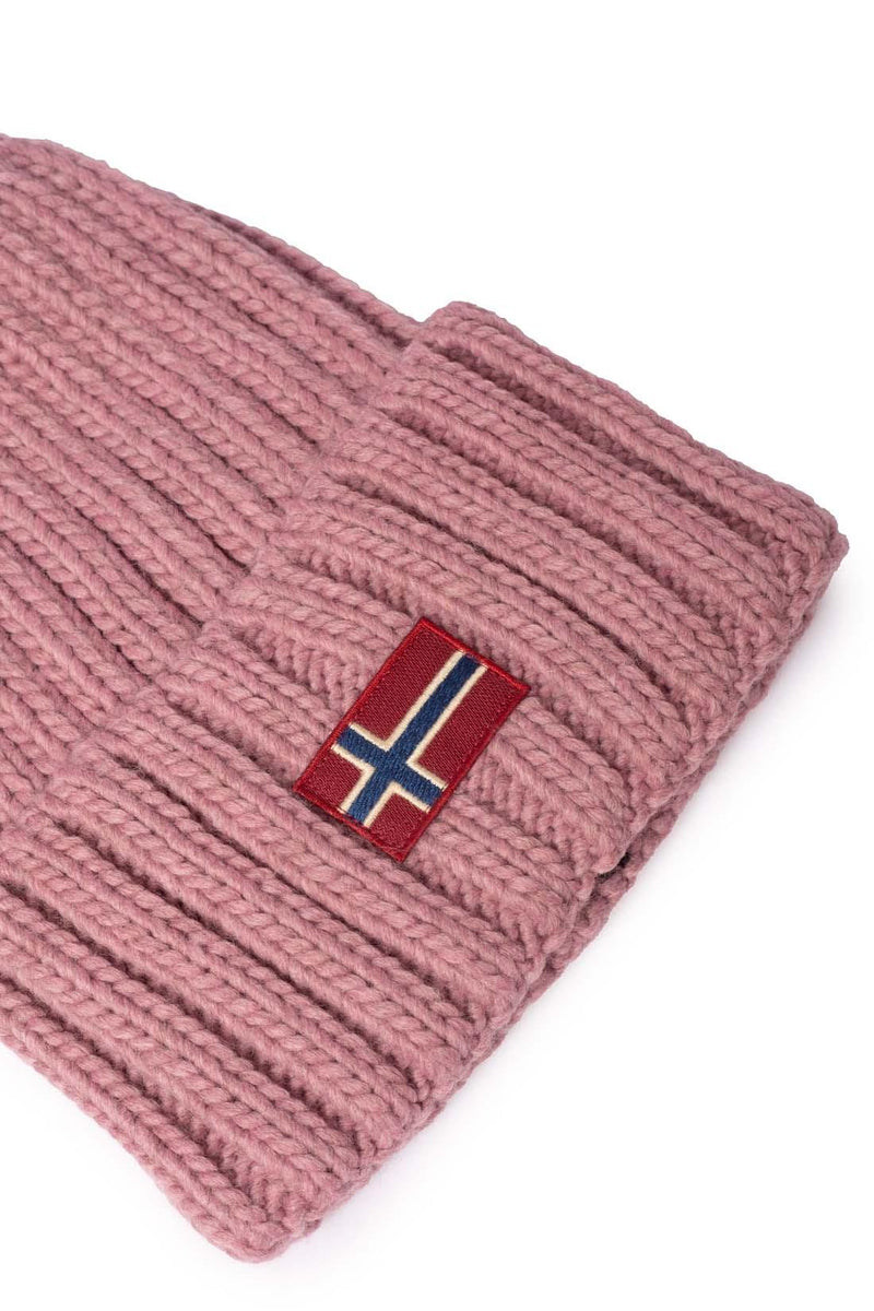 Napapijri - Bonnet Semiury En Laine Mélangée - Rose - Femme