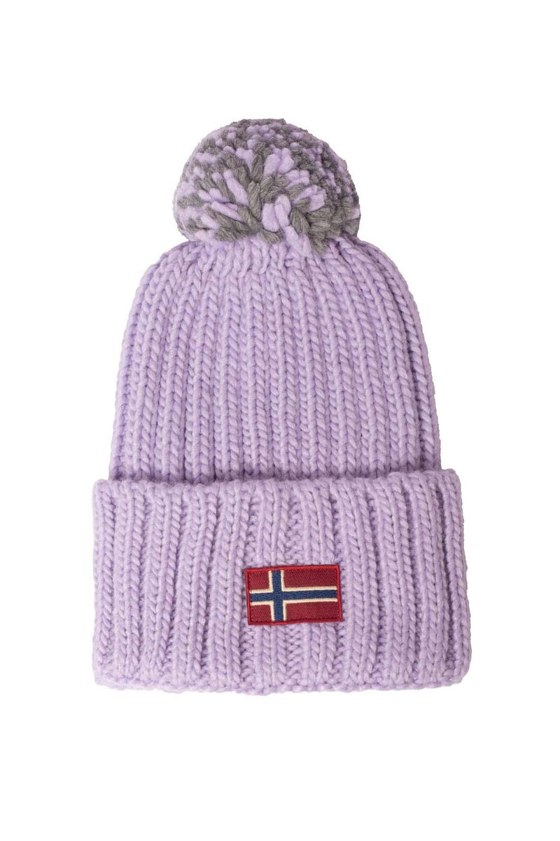 Napapijri - Bonnet Semiury En Laine Mélangée - Violet - Femme