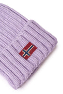 Napapijri - Bonnet Semiury En Laine Mélangée - Violet - Femme