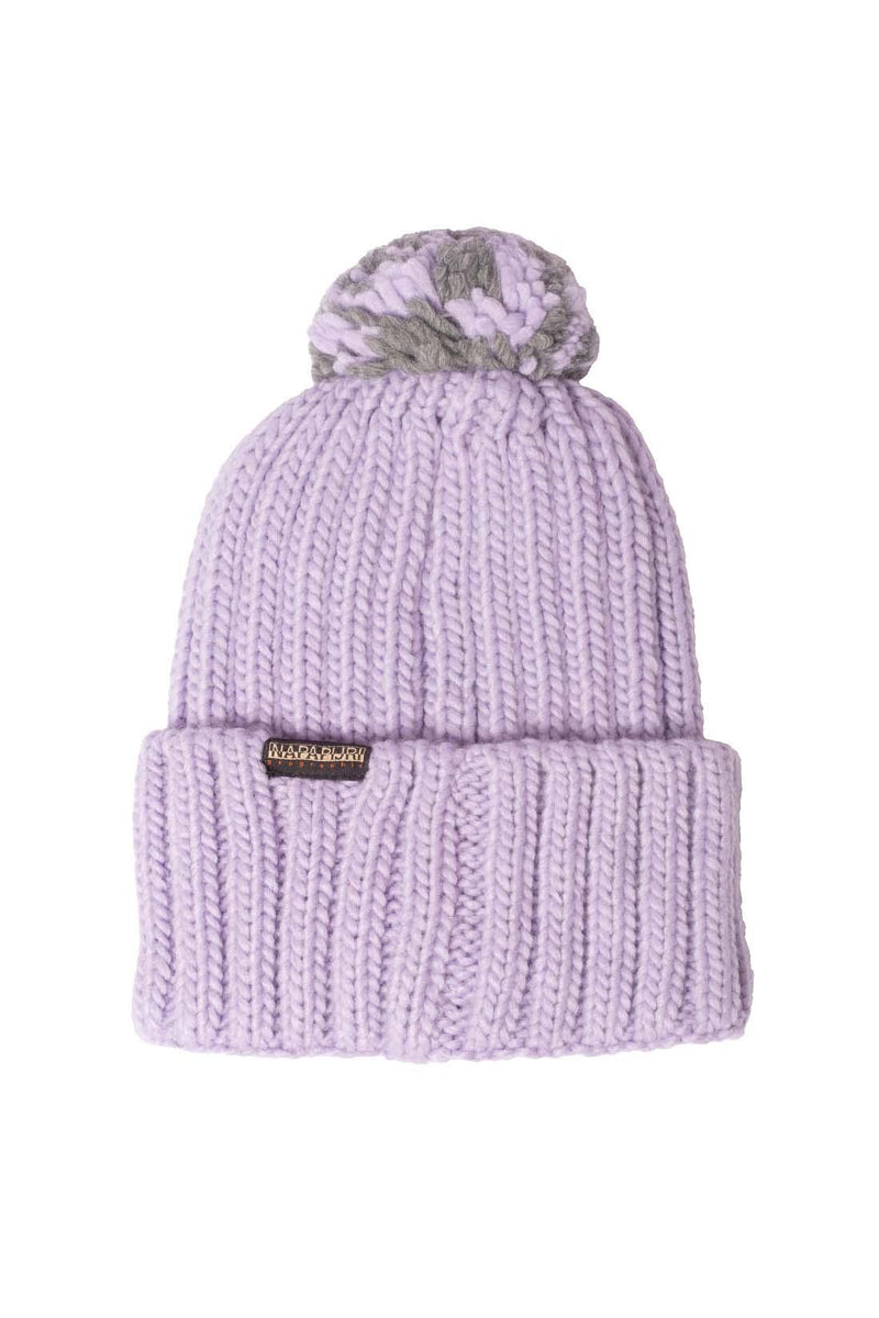 Napapijri - Bonnet Semiury En Laine Mélangée - Violet - Femme