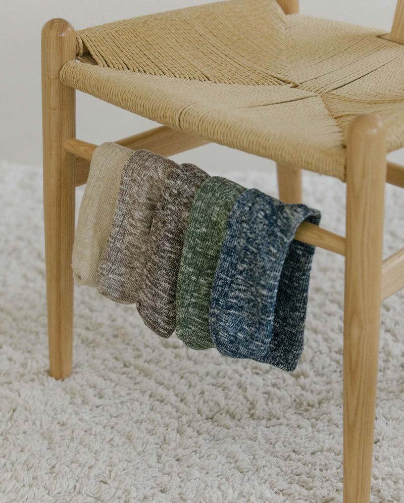 chaussette homme chinée beige clair Angarde lifestyle