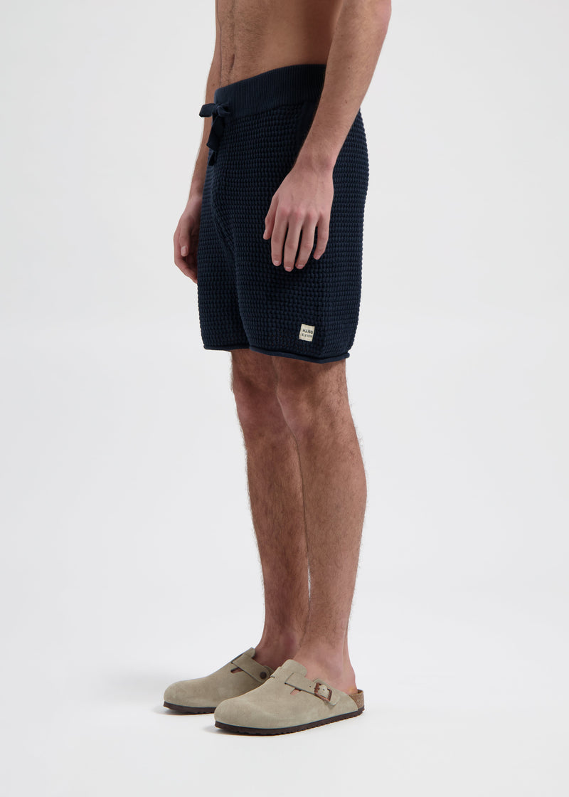 Short Crochet Knitted - Navy Blue