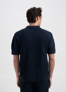 Polo de crochet - Azul marino