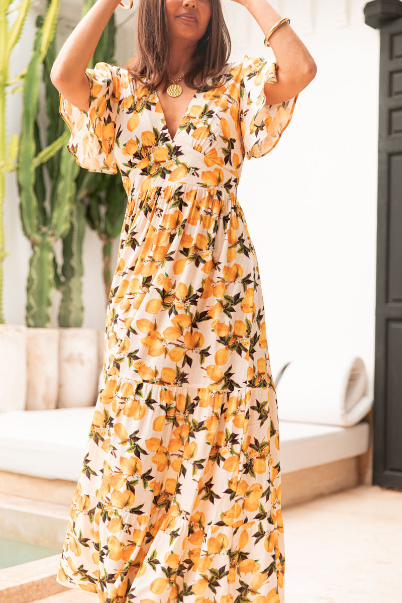 NAYA Citrons - Robe Fluide