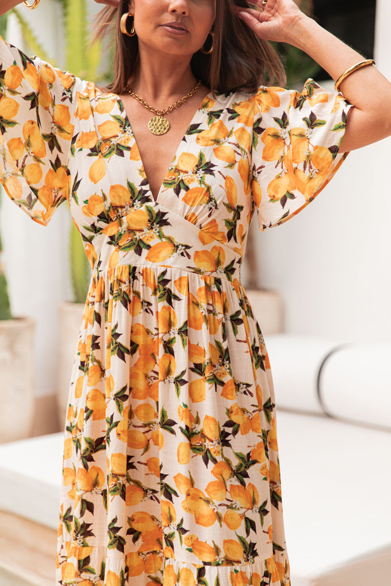 NAYA Citrons - Robe Fluide
