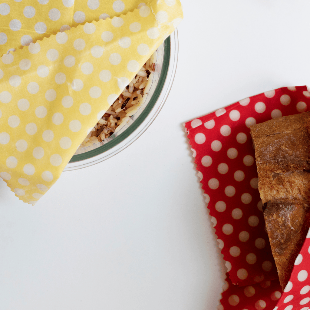 Set De 3 Feuilles D'Emballage Alimentaire À La Cire D'Abeille - Multicolore