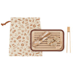Set Du Boulanger : Planche À Découper, Pince À Toast Et Sac À Pain - Beige, Chocolat